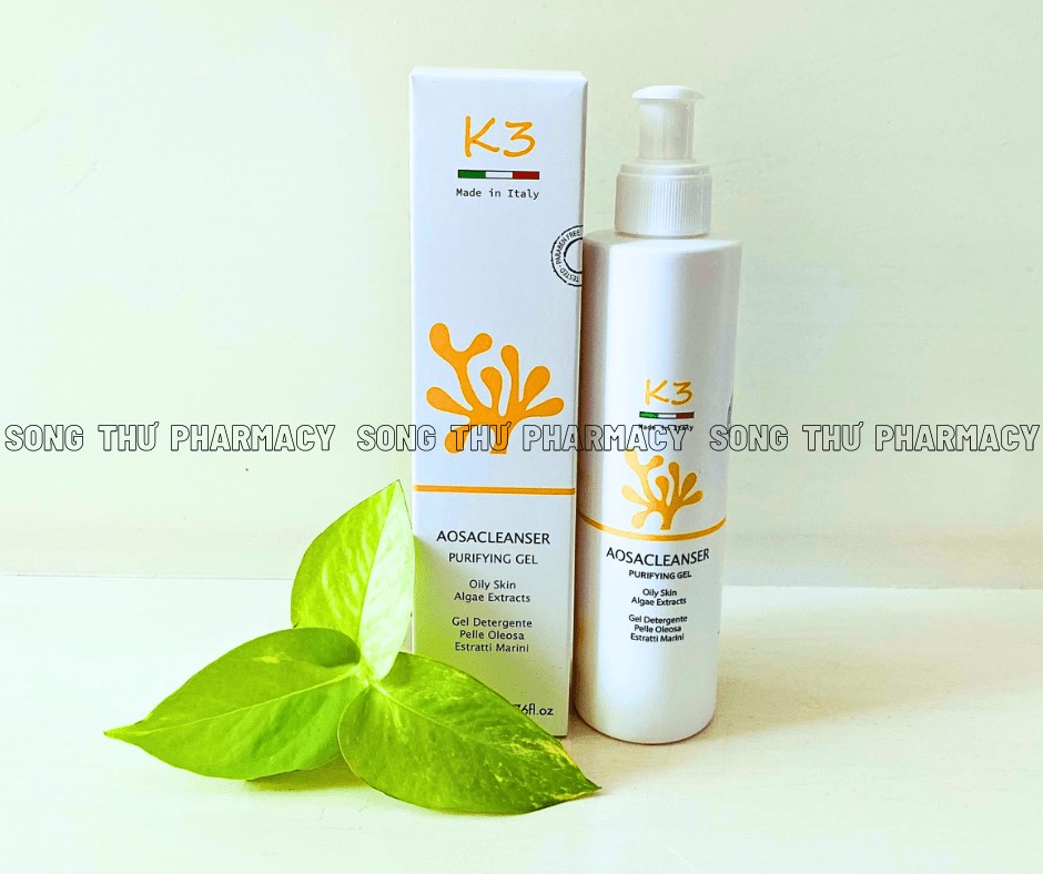 K3 aosacleanser – sữa rửa mặt giảm nhờn dành cho da dầu mụn