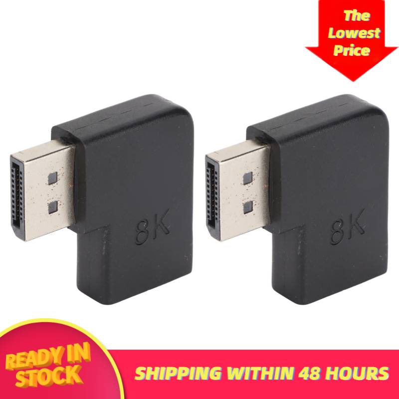 【Boomboostore】Bộ Chuyển Đổi Cổng Hiển Thị 2 Chiếc DisplayPort DP 90 Độ Displayport 1.4
