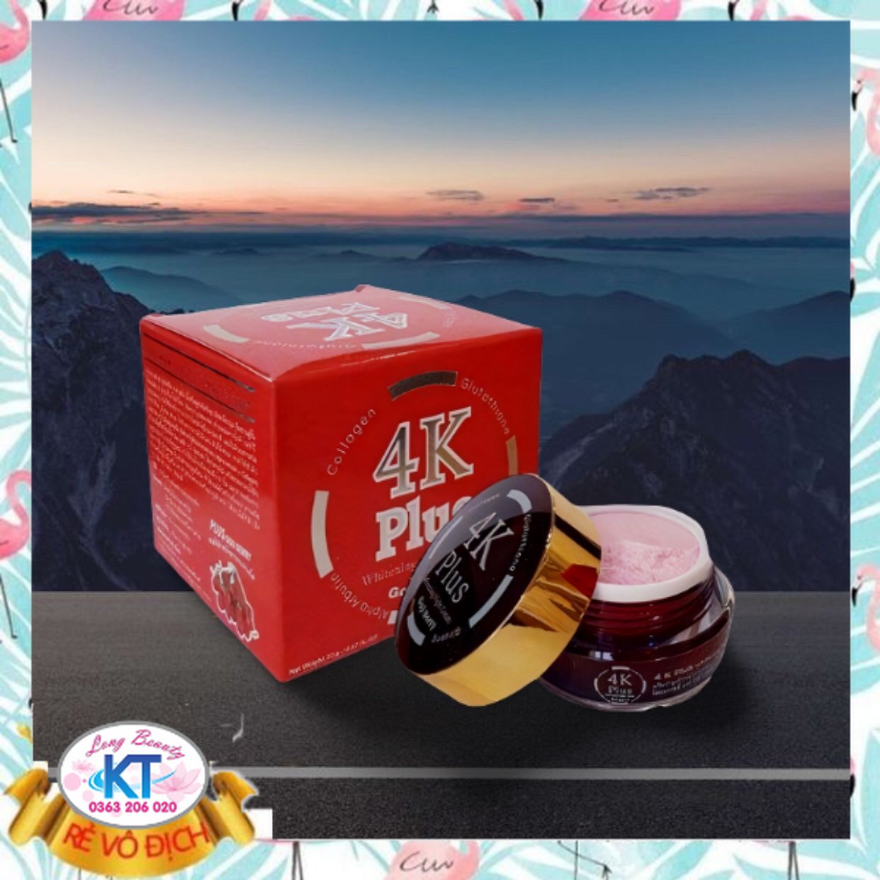 [Chính hãng-Mỹ Phẩm 4k plus Thái Lan ] Kem Face  Nhân Sâm 4k Plus 5x  Đỏ Chính Hãng Thái Lan - Kem Dưỡng Trắng Da Giảm Mụn Ban Đêm 4K Plus 5X Goji Berry Màu đỏ Thái Lan - Kem 4K PLUS mẫu mới THÁI LAN