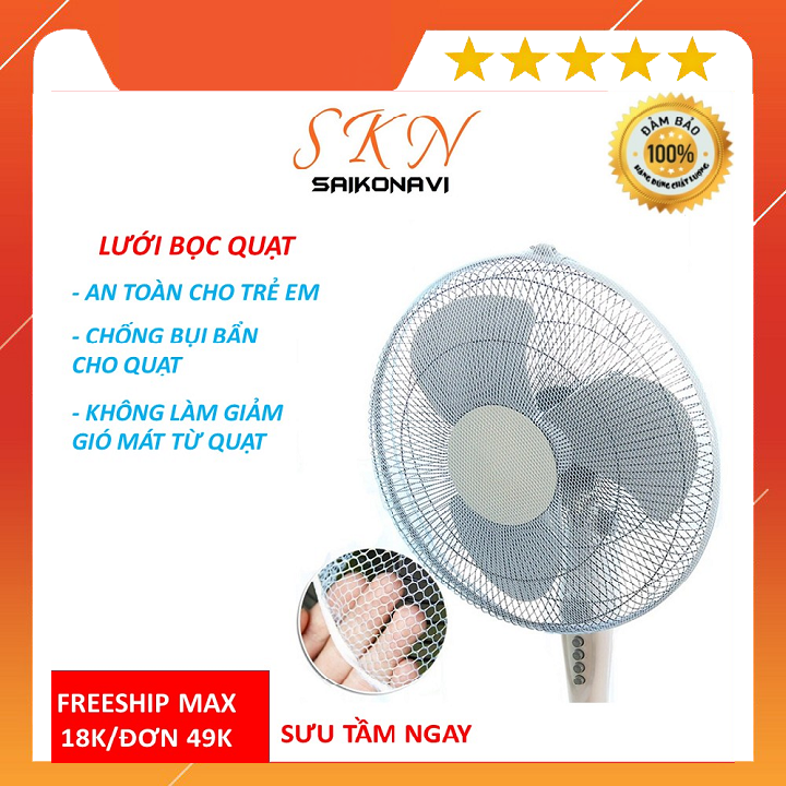 Túi lưới bọc quạt an toàn cho bé - Lưới bọc chống bụi bẩn quạt, nắp bảo vệ quạt an toàn cho trẻ em