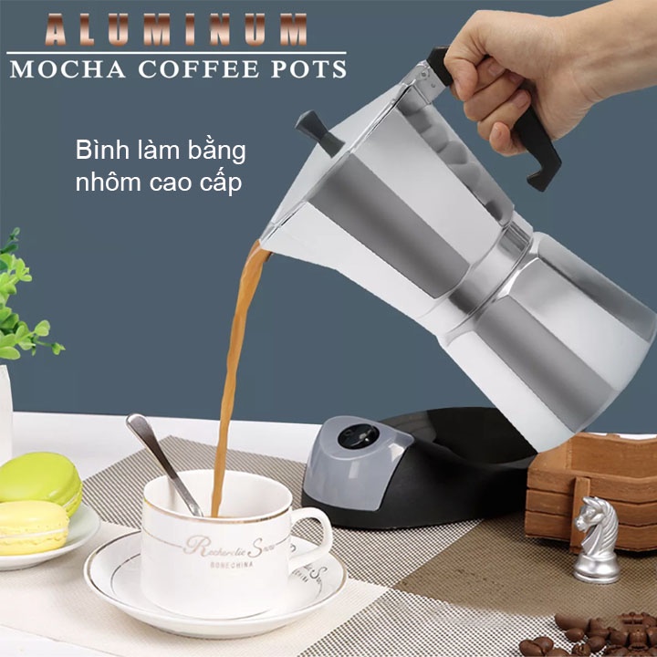 Bình đun pha cà phê 3 Cup-150 ml kiểu pha theo phong cách Châu Âu