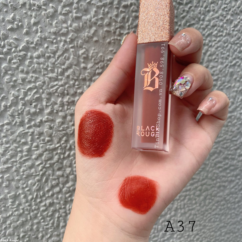 Son a37 nắp kim tuyến handmade không chì mềm môi .liin comestic