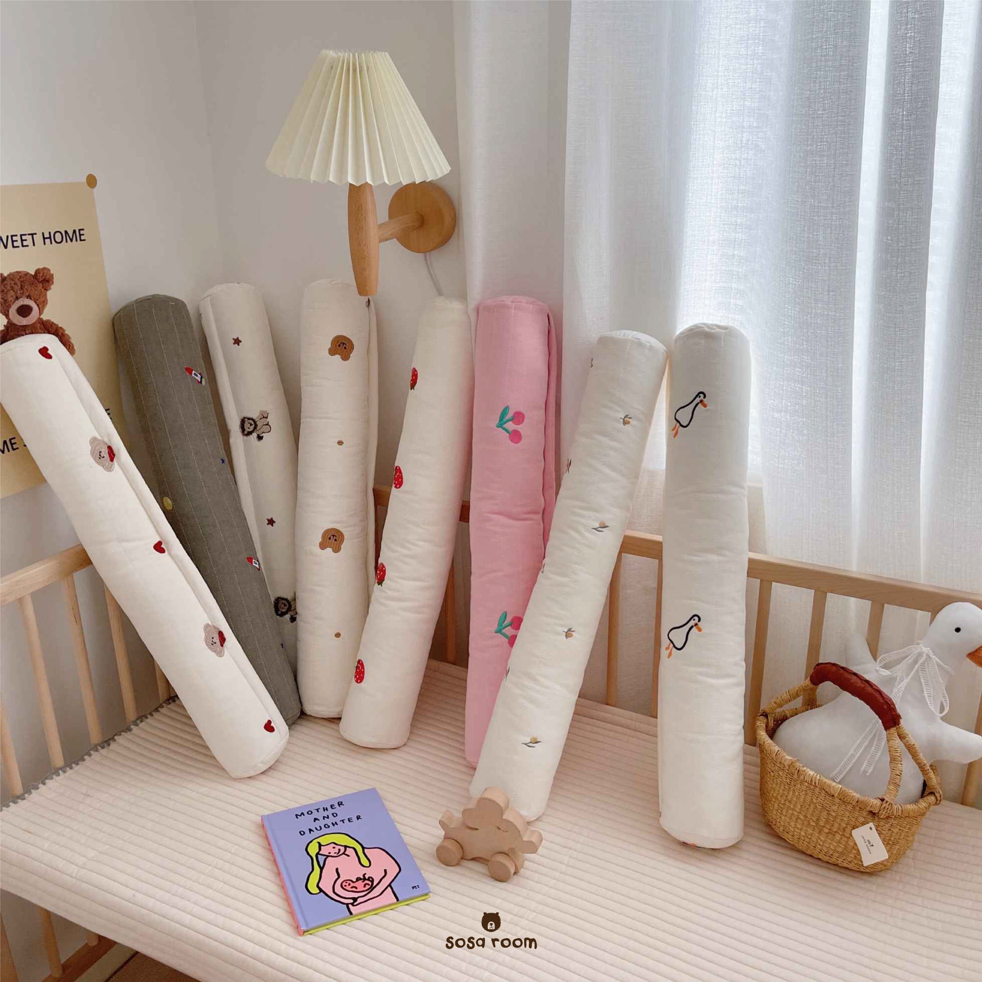 Gối ôm size nhỏ cho bé 60cm, kèm ruột bông