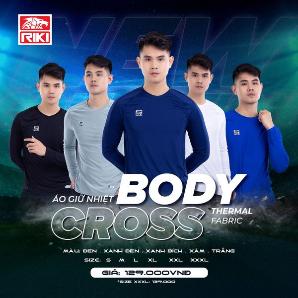 Áo giữ nhiệt 𝐁𝐨𝐝𝐲 𝐂𝐫𝐨𝐬𝐬 chính hãng hàng cấp thun co giãn 4 chiều, áo lót body dài tay cao cấp 5 màu