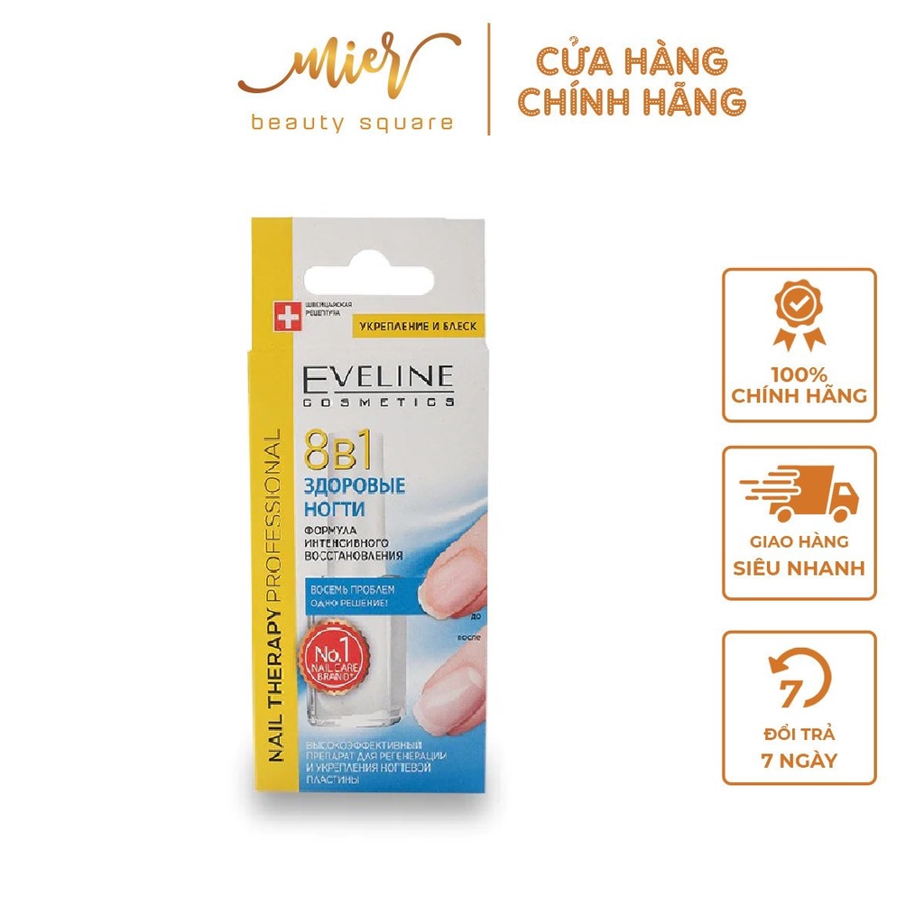 Sơn dưỡng móng tay eveline 8 in 1 total action 12ml