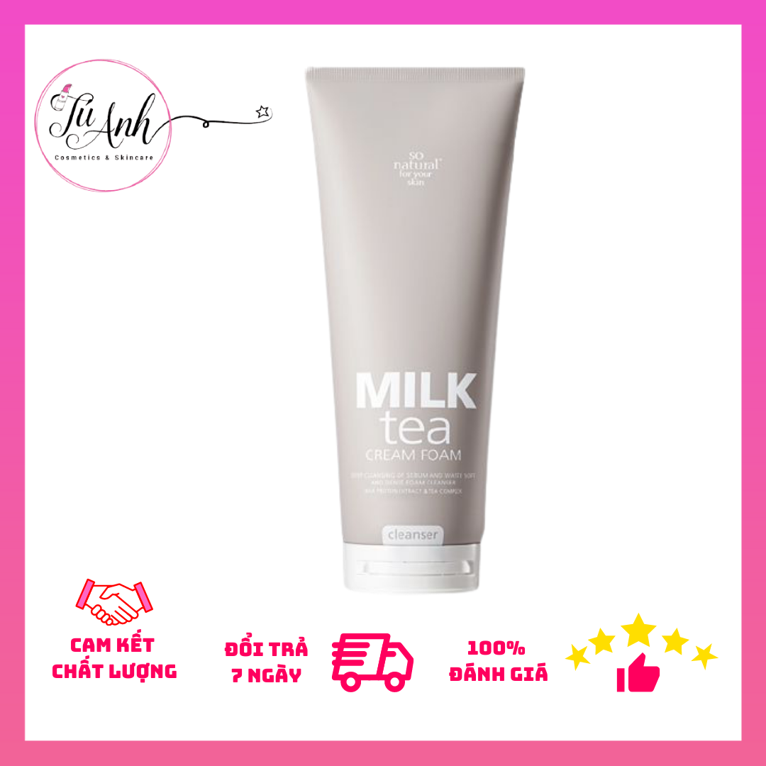 Sữa rửa mặt cấp ẩm milk tea cream foam