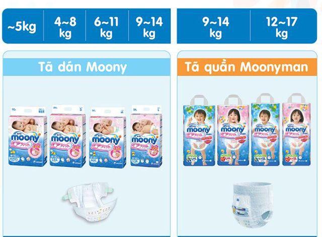 Bỉm tã quần moony nhật l44