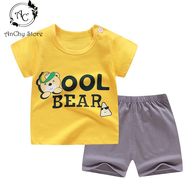 🎯🎯🎯 bộ cotton cool bear bé trai cực cute, chất siêu mát 🎯🎯🎯
