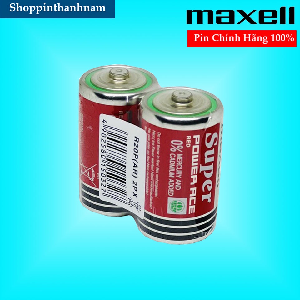 Pin Đại Maxell R20P Super Power Vỉ 2 Viên Chính Hãng Dung Lượng Cao