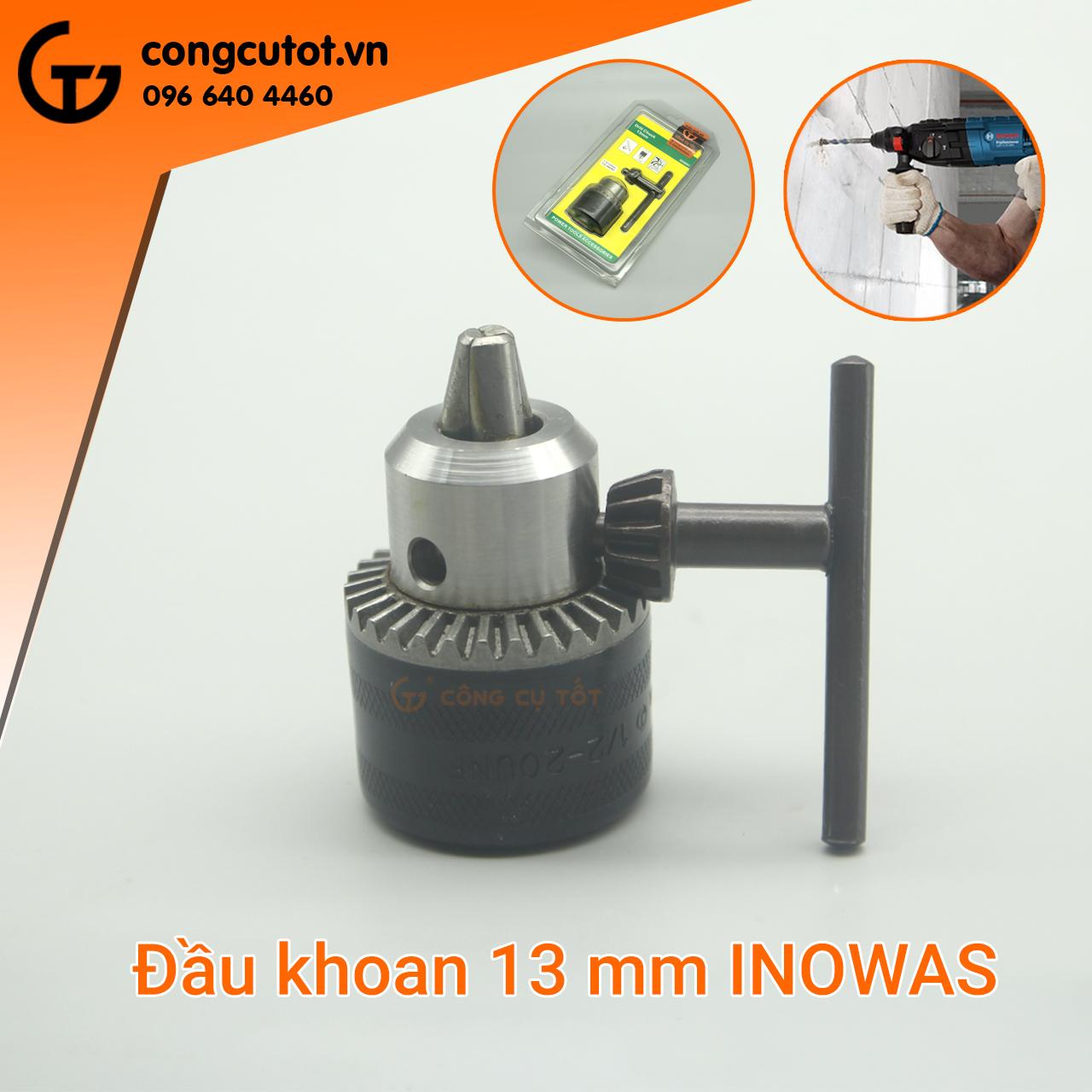 Đầu măng ranh kẹp mũi khoan 3 chấu Inowas size tùy chọn