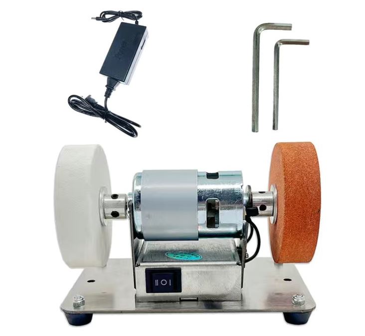  Máy mài đá 2 đầu mini Máy đánh bóng Máy mài dao kéo đa năng điều chỉnh tốc độ 2 chế độ 