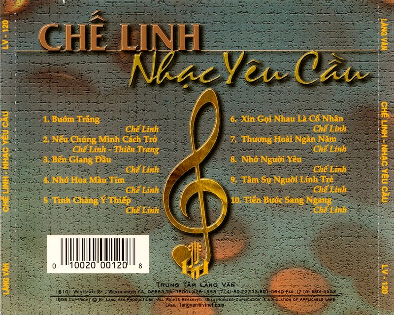Đĩa cd nhạc vàng chế linh - nhạc yêu cầu 1