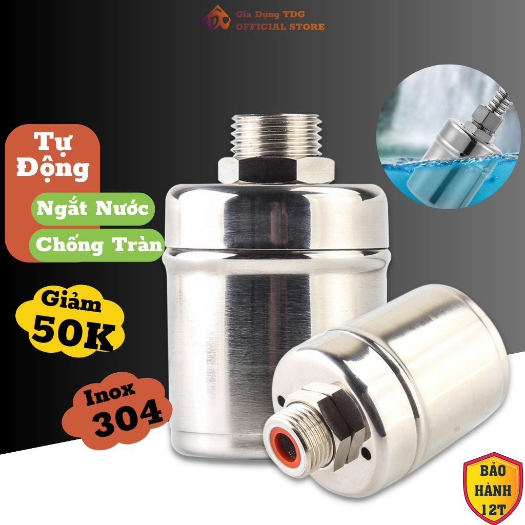 Van phao cơ nước mini tự ngắt khi đầy, điều chỉnh mực nước, chất liệu inox 304