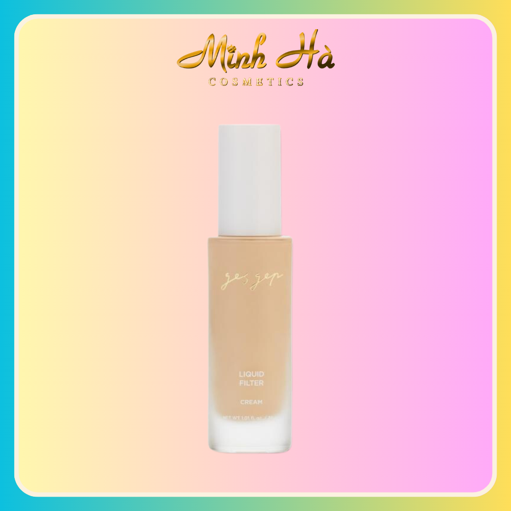Kem nền Gesgep Liquid Filter SPF40 #Cream 30ml dưỡng ẩm chống nước tệp vào da