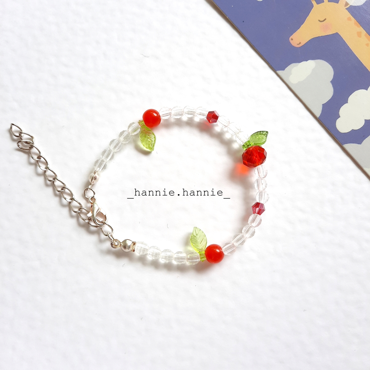 🍒🍊🍇🍋🍑 ANZU - Vòng tay trái cây handmade đơn giản khoá thép không gỉ