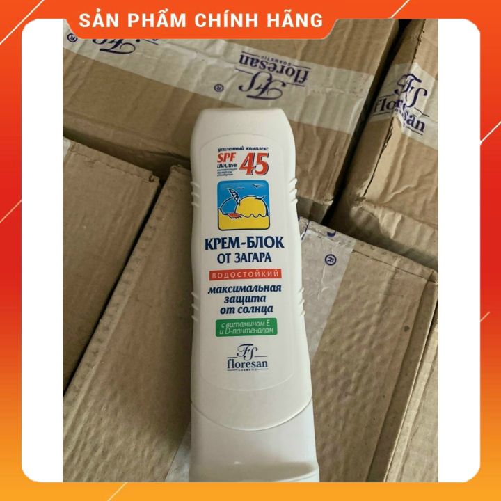 KEM CHỐNG NẮNG FLORESAN SPF 45 chống lại các tia UVA/UVB, bảo vệ da khỏi cháy nắng, độ ẩm lớn - Hàng Nội Địa Nga