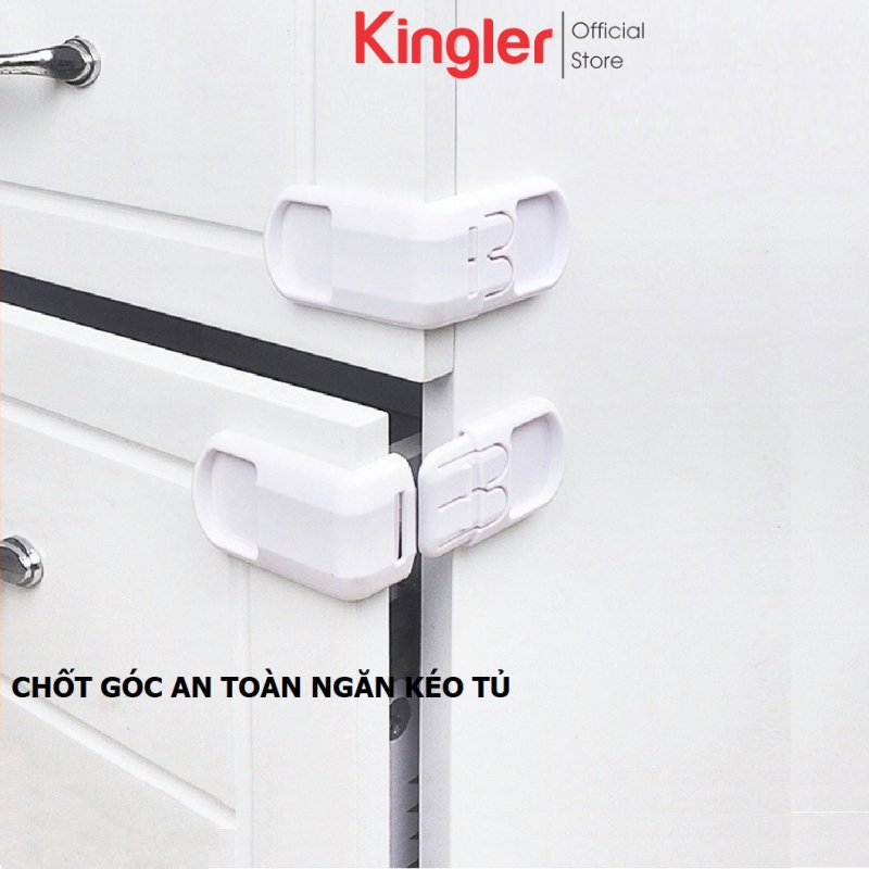 Chốt Cài Góc Tủ, Chốt Khóa Bảo Vệ An Toàn Cho Bé - Khóa Chốt Ngăn Kéo Chắc Chắn, An Toàn Tiện Dụng Cho Mẹ - An Toàn Cho Bé, Tiện Dụng Trong Gia Đình. Kingler 3109