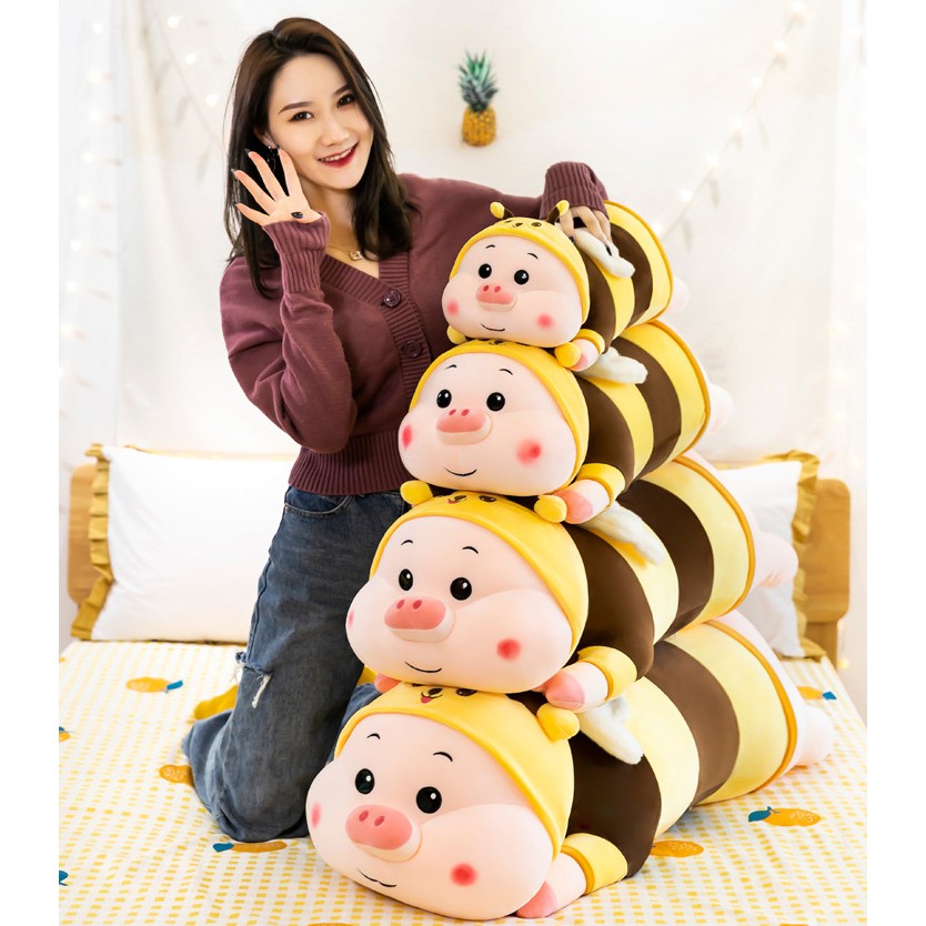 Gấu Bông HTQ Heo Ong Vàng Siêu Xinh Cao Cấp 100% Bông Gòn