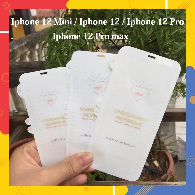 Miếng Dán Dẻo PPF Mặt Trước Cho iPhone 12/ iPhone 12 Pro, Miếng Dán Màn Hình iPhone, Miếng Dán PPF Cho iPhone