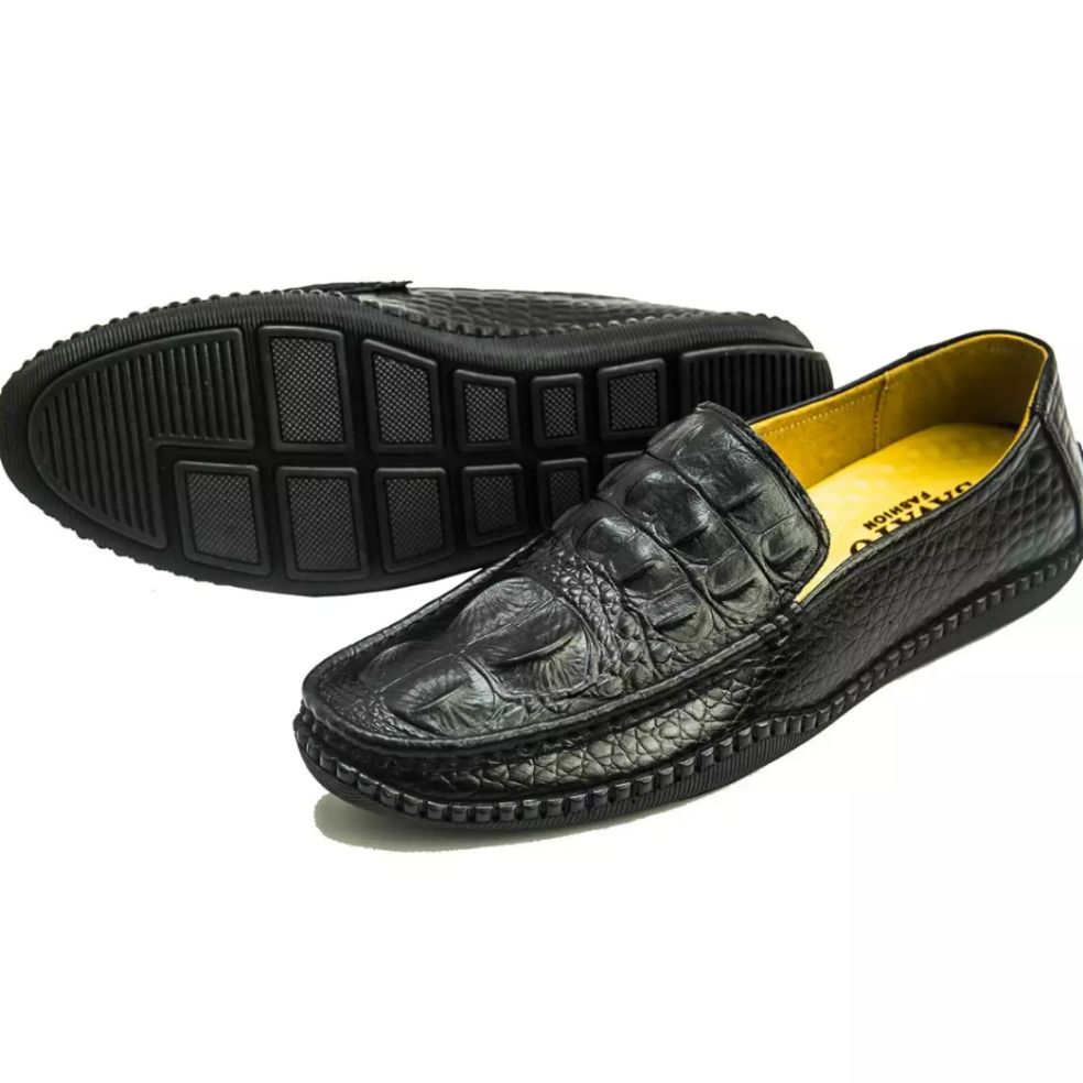 sale khủng giầy da bò in vân cá sấu cao cấp bảo hành 2năm