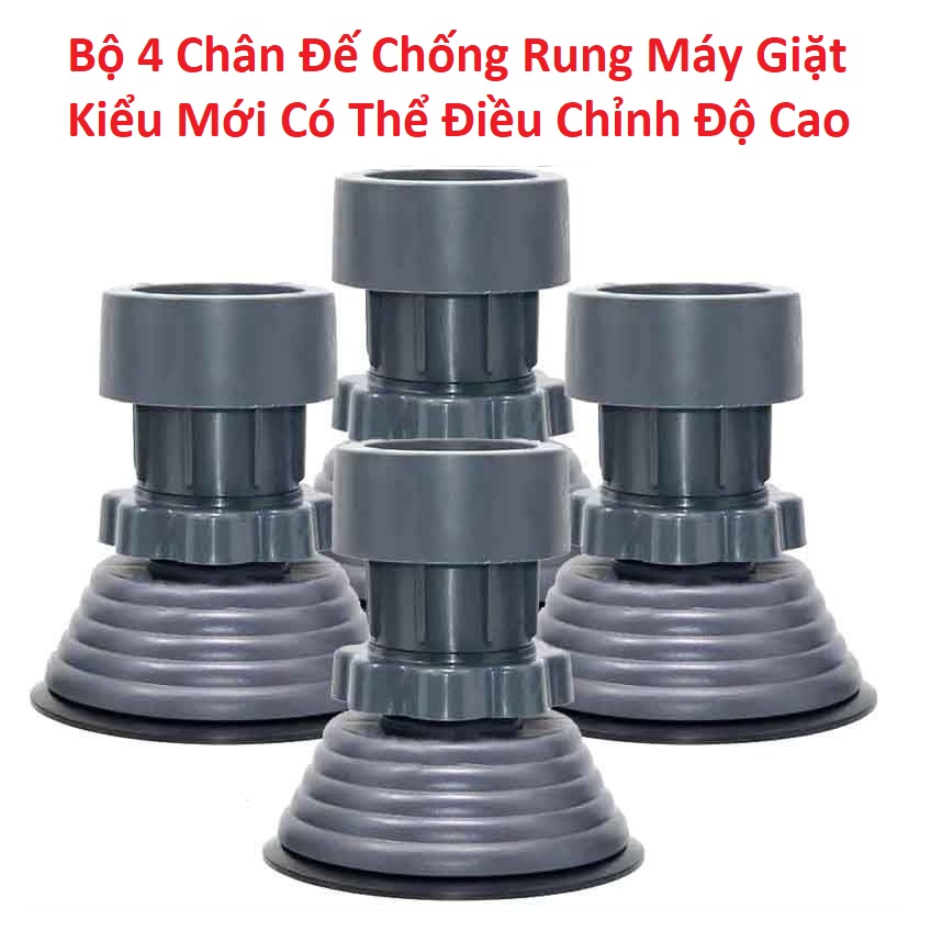 Bộ 4 chân đế chống rung máy giặt kiểu mới có thể điều chỉnh độ cao chân kê máy giặt đa năng thông minh