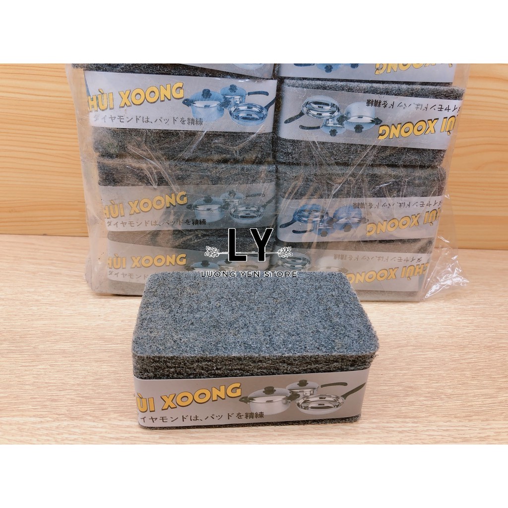 Miếng cước rửa chén đĩa, chùi xoong nồi hàn quốc đa năng cục lớn cao cấp