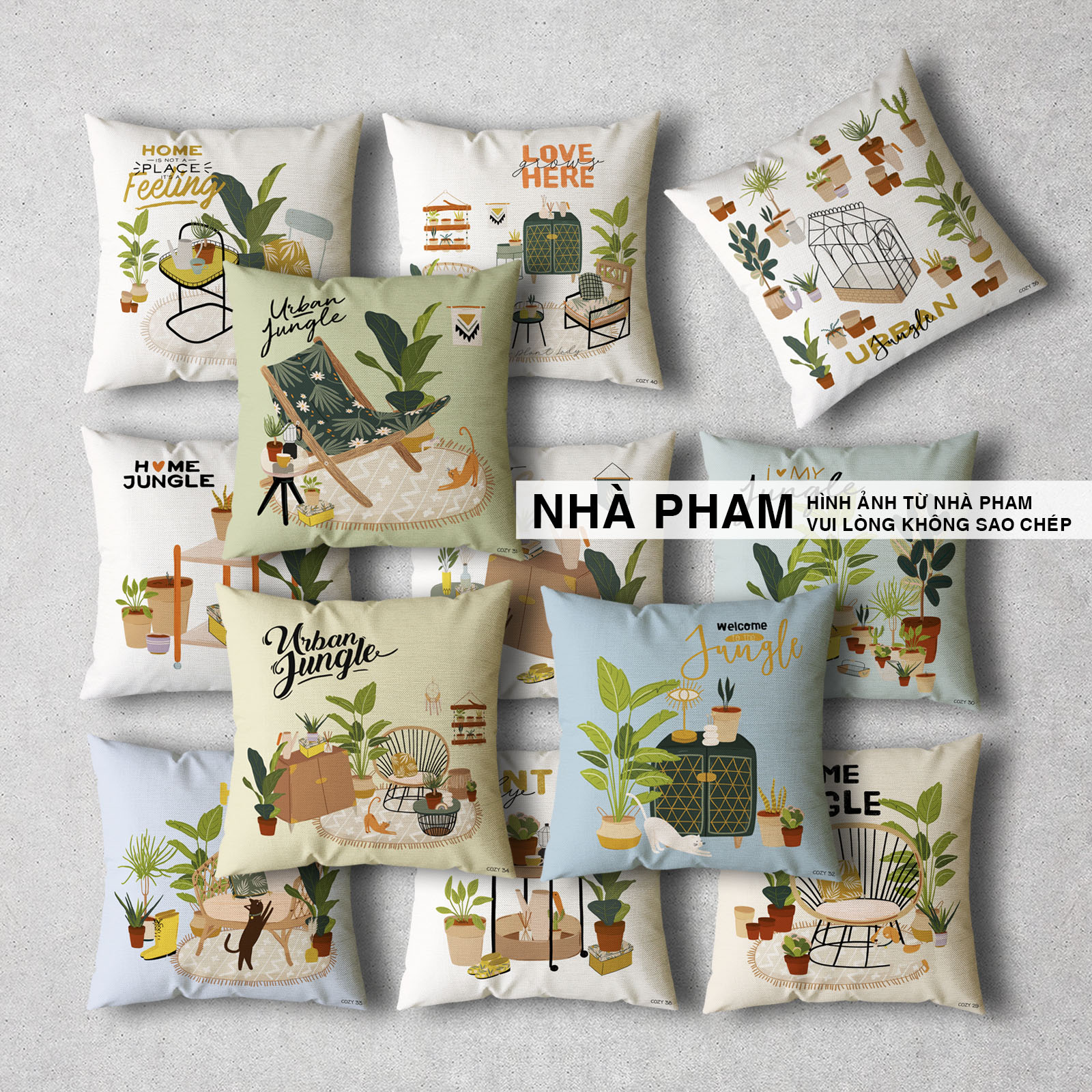 Vỏ gối sofa trang trí cozy home