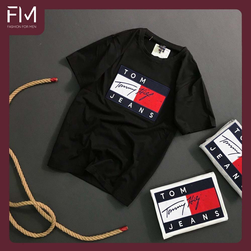 Áo thun nam cổ tròn tay ngắn thêu logo mới cao cấp – formen shop – fmtd068