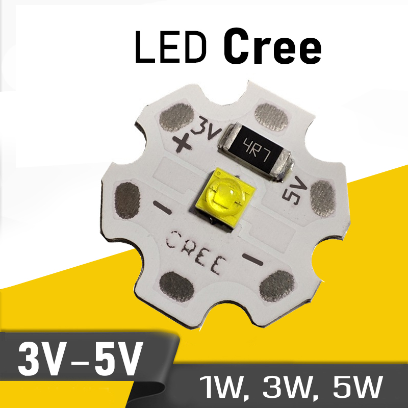 Bóng led cree 5v - 3w, 5w siêu sáng chip led đèn rọi, đèn trang trí, đèn đọc sách, đèn pin siêu sáng