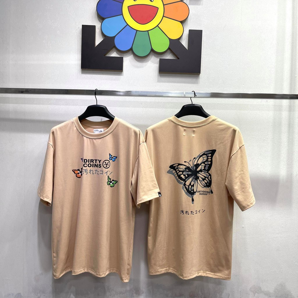 DIRTY COINS Monarch Butterfly T-Shirt V2 - Áo thun DirtyCoins Bướm Tan hàng chính hãng