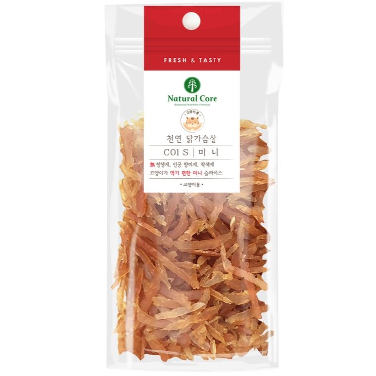 Ức gà sấy cho mèo, snack, bánh thưởng cho mèo natural core