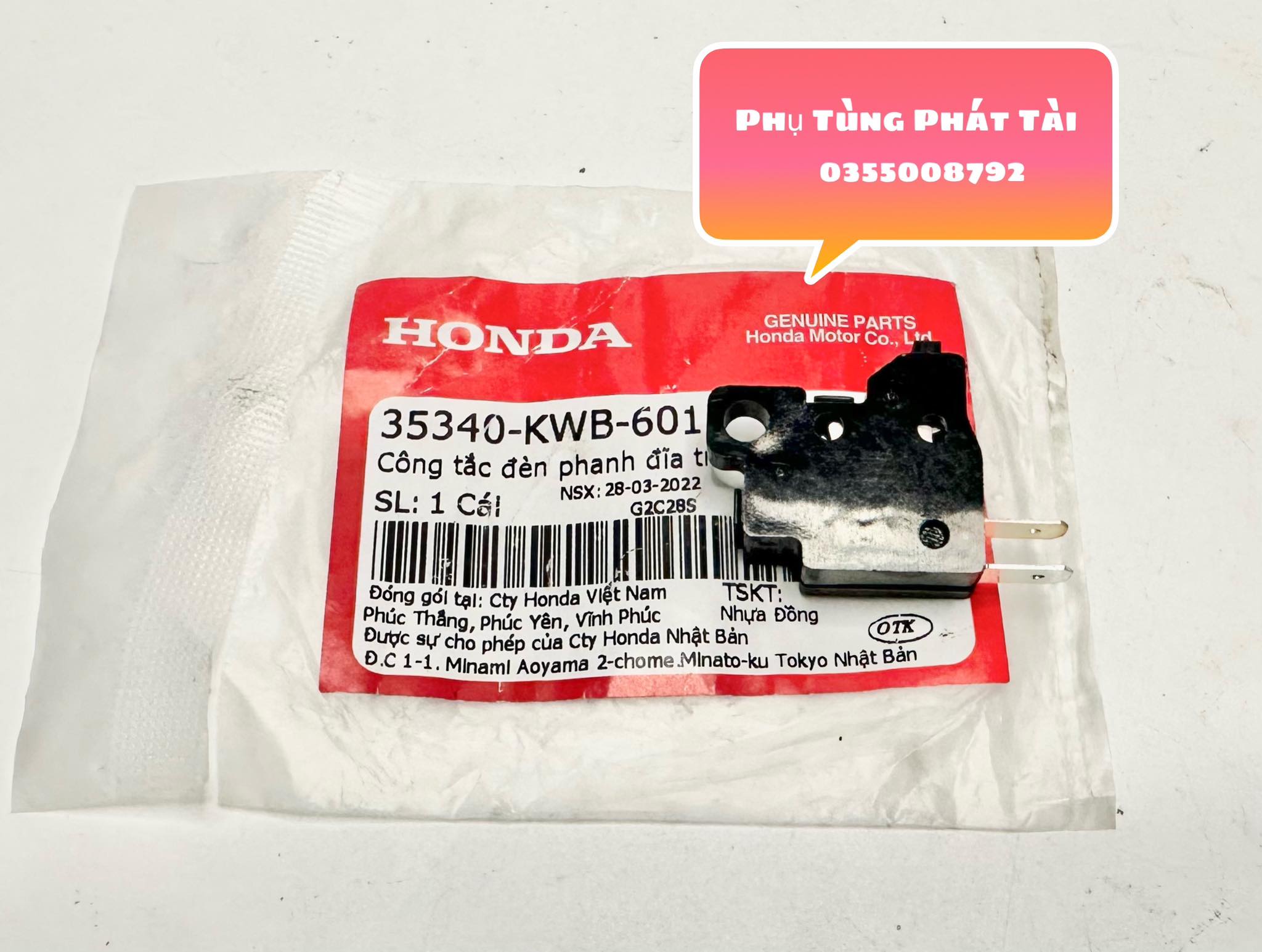 Stop tay phanh đĩa wave - future - s110 - blade - rsx - winner chính hãng honda