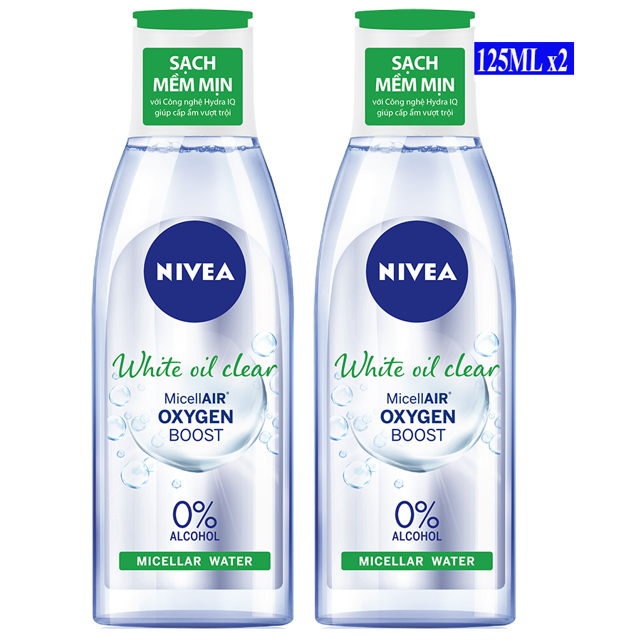 Bộ Đôi Nước Nước Tẩy Trang Nivea White Oil Clear Giúp Kiểm Soát Nhờn Và Mụn (125m*2)