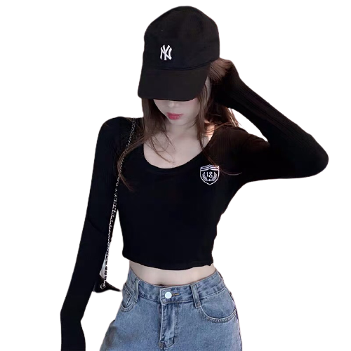 [HCM]Áo thun nữ tay dài cổ tròn in logo 18 thời trang mới Adc 67