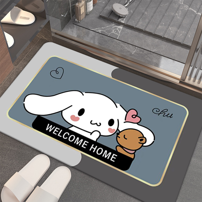 Thảm lau chân phim hoạt hình dễ thương Hình chữ nhật/Hình bầu dục 60*40