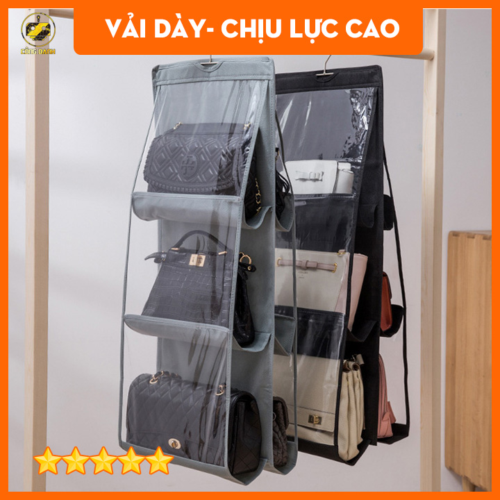 Túi đựng giỏ xách, móc khóa treo giỏ xách, kệ treo giỏ xách 6 ngăn tiện lợi