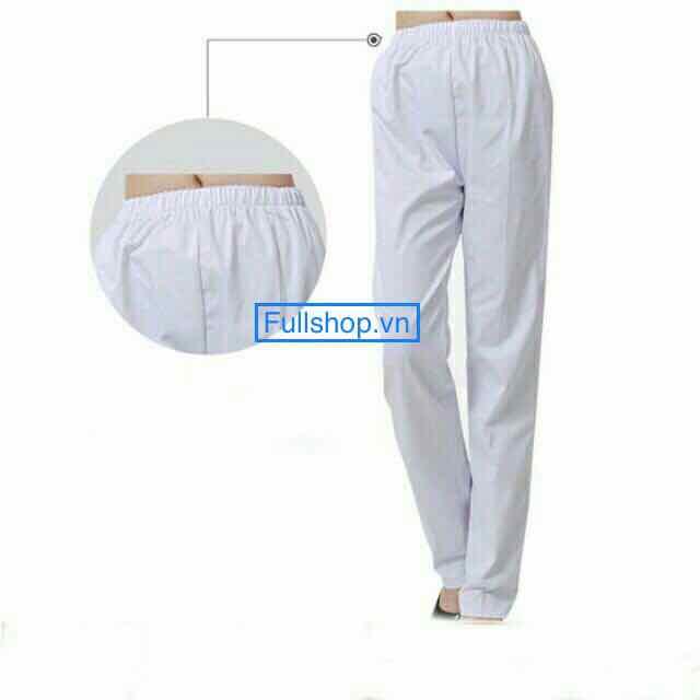 Quần blouse trắng cho bác sĩ, y tá,...- quần blouse nam nữ cao cấp