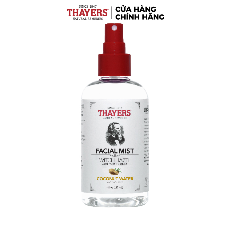 Nước hoa hồng không cồn THAYERS - Hương nước dừa - Dạng xịt 237ml