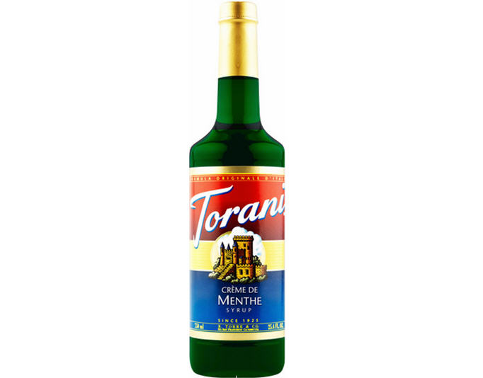 Siro torani chai thủy tinh bạc hà xanh chai 750ml