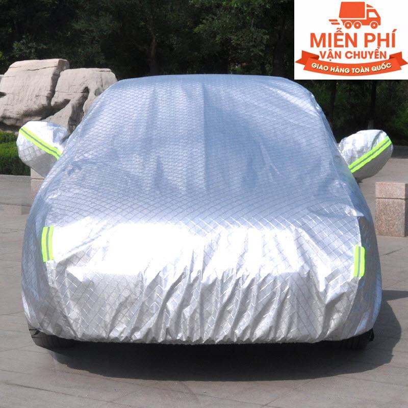 Bạt xe hơi ,Bạt phủ xe hơi, áo trùm che phủ xe hơi, Bạt phủ xe ôtô tráng nhôm bạc 4 chỗ, 2 lớp chống nóng, mưa, xước sơn,bat phu xe hoi,bat xe hoi,bat phu o to,bat phu oto,bat o to,bat oto, vân 4D _ xám