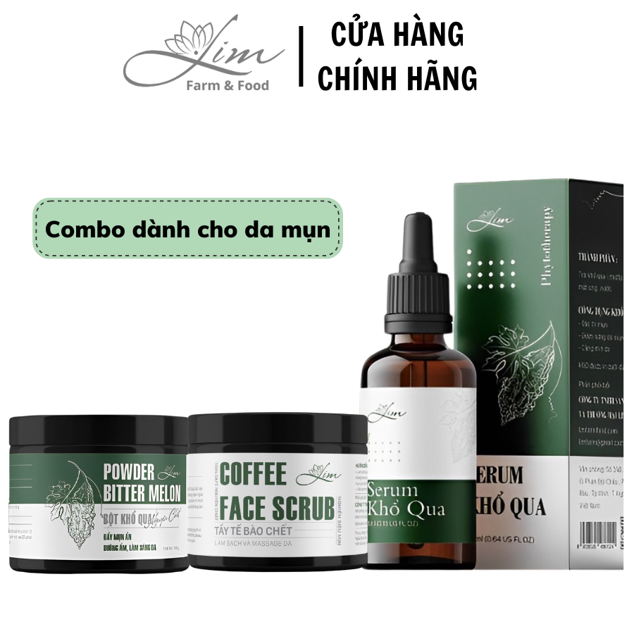 Combo 3 sản phẩm chăm sóc da tại nhà Lim Farm Food