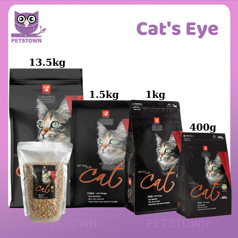 Cat’s Eye 1kg/combo/13.5kg - Hạt thức ăn cho mèo mọi lứa tuổi nhập khẩu Hàn Quốc