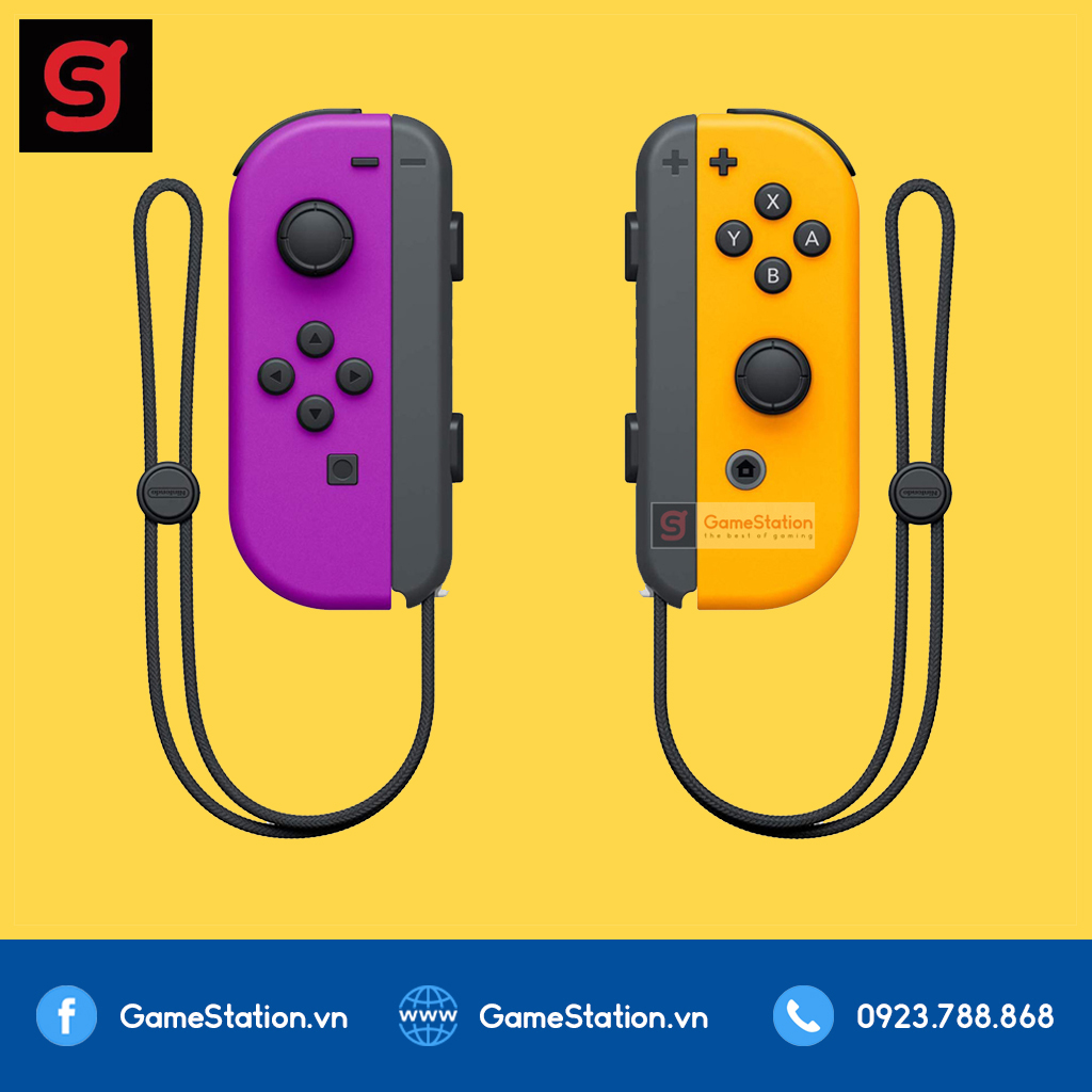Tay Cầm Nintendo Switch Joy-Con - Màu Neon Purple/Neon Orange
