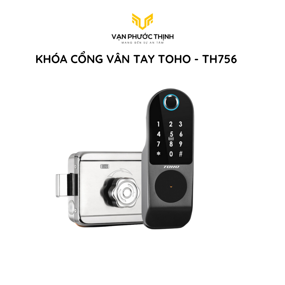 Khóa cổng vân tay, khoá vân tay 2 chiều TOHO - TH756