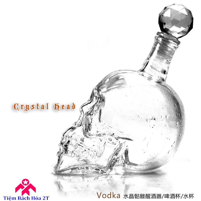 Bình thủy tinh hình đầu lâu 550ml
