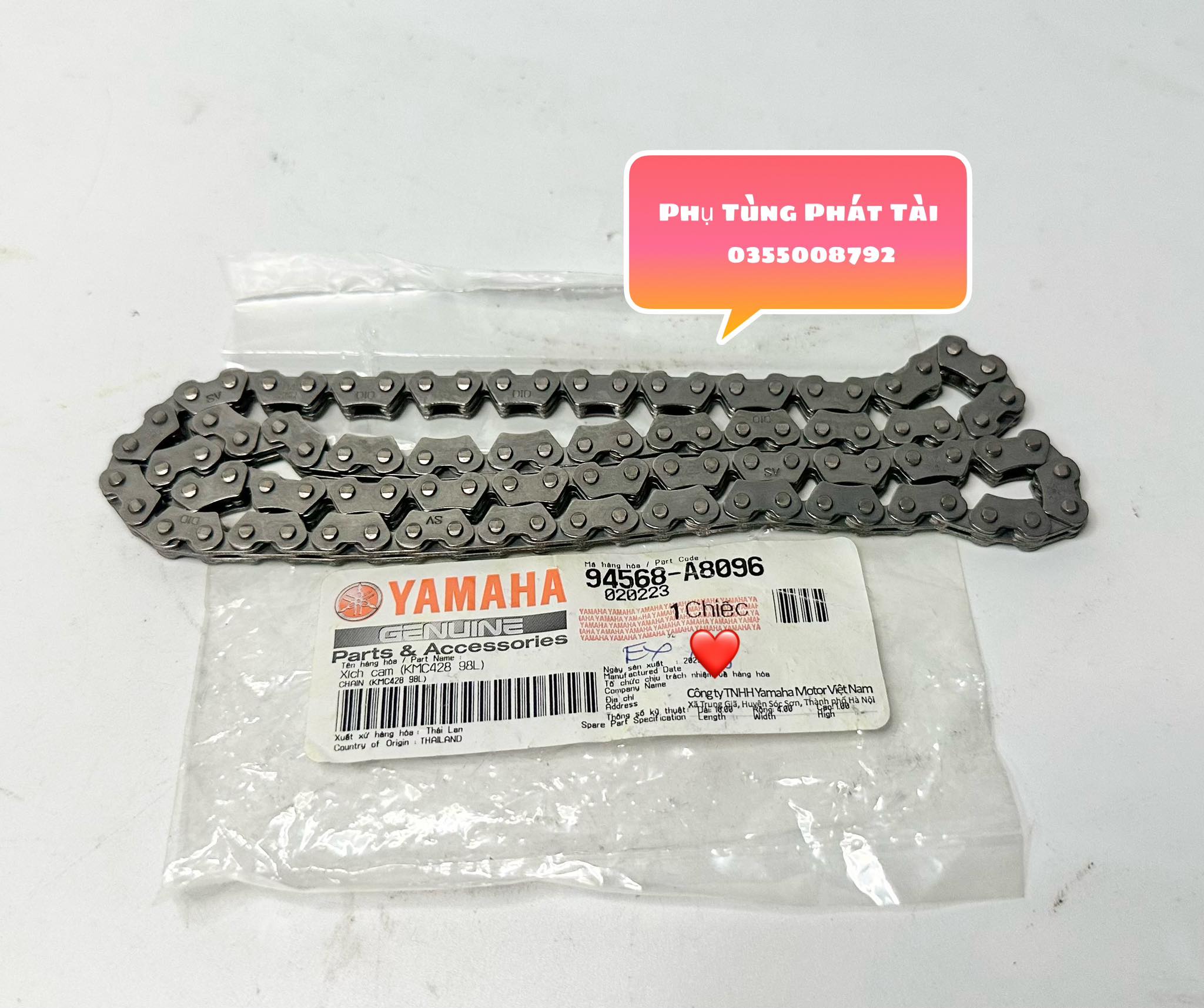 Sên cam exciter 135 chính hãng yamaha