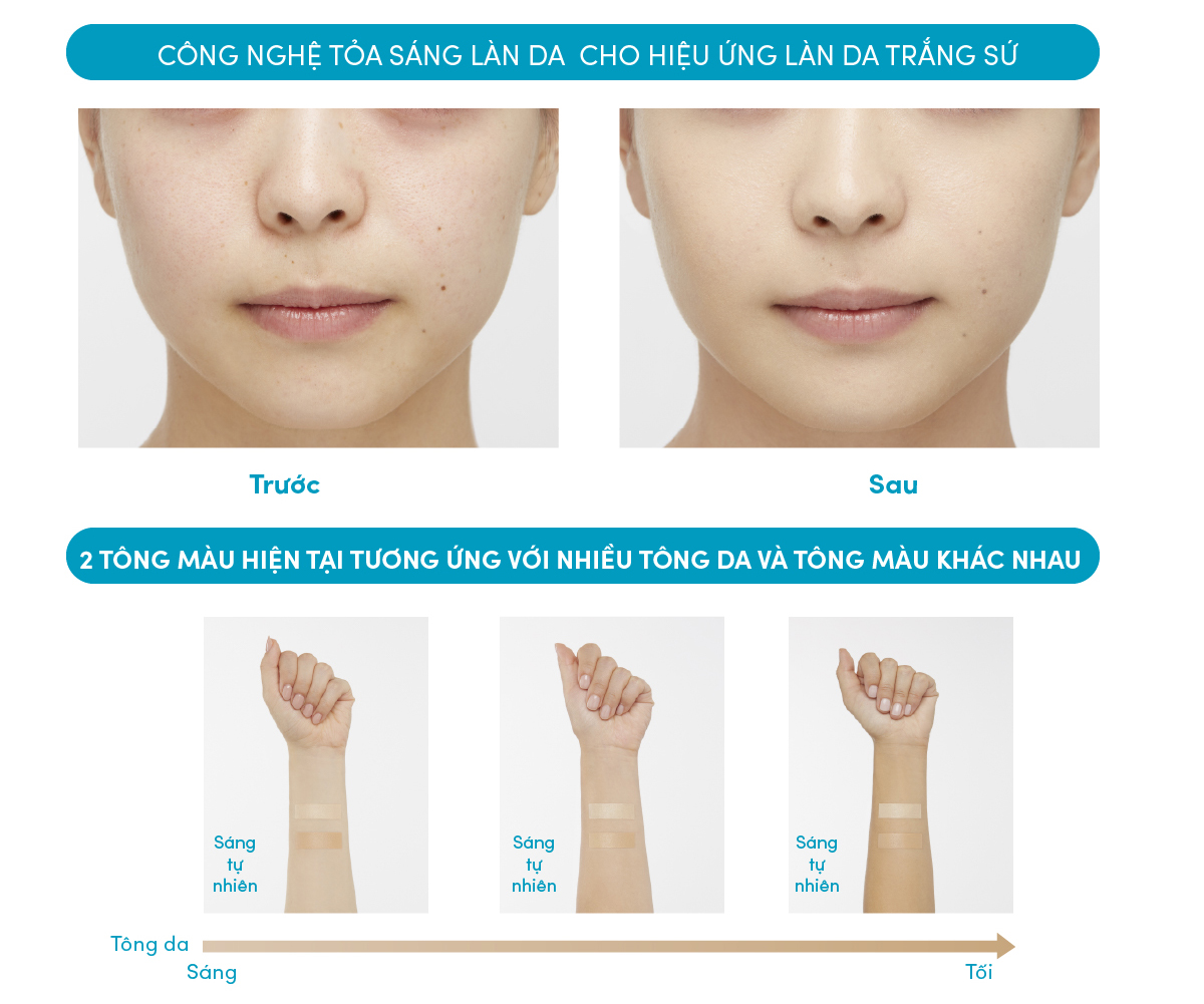 Kem nền trang điểm chống nắng dưỡng da dạng nén ANESSA Perfect UV Sunscreen Skincare Base Makeup SPF50+ PA+++ (Tông sáng)