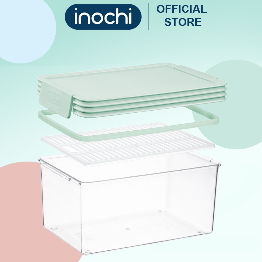Hộp thực phẩm TRITAN chữ nhật Hokkaido 3500ml, hộp đựng đồ, đựng thực phẩm nhà bếp Inochi