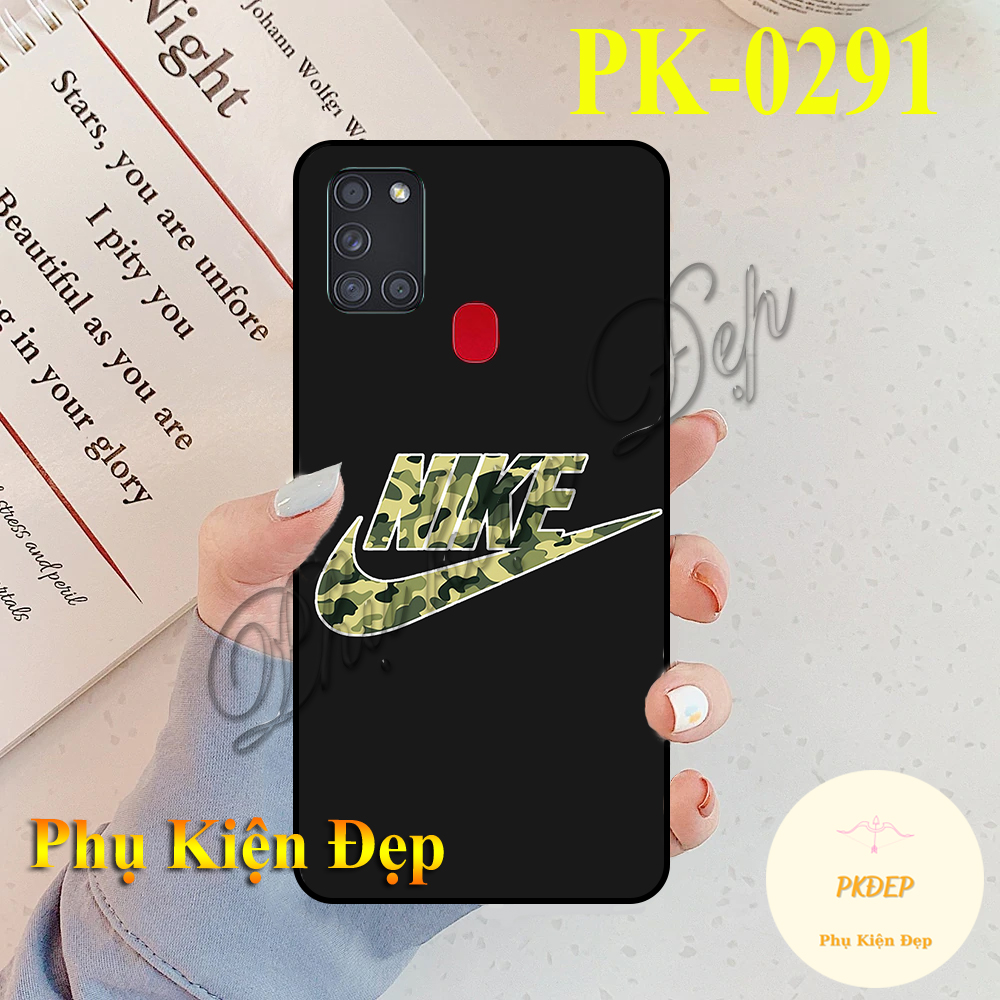 Ốp lưng SamSung A21s - Ốp dẻo đen in hình thể thao Ni_ke