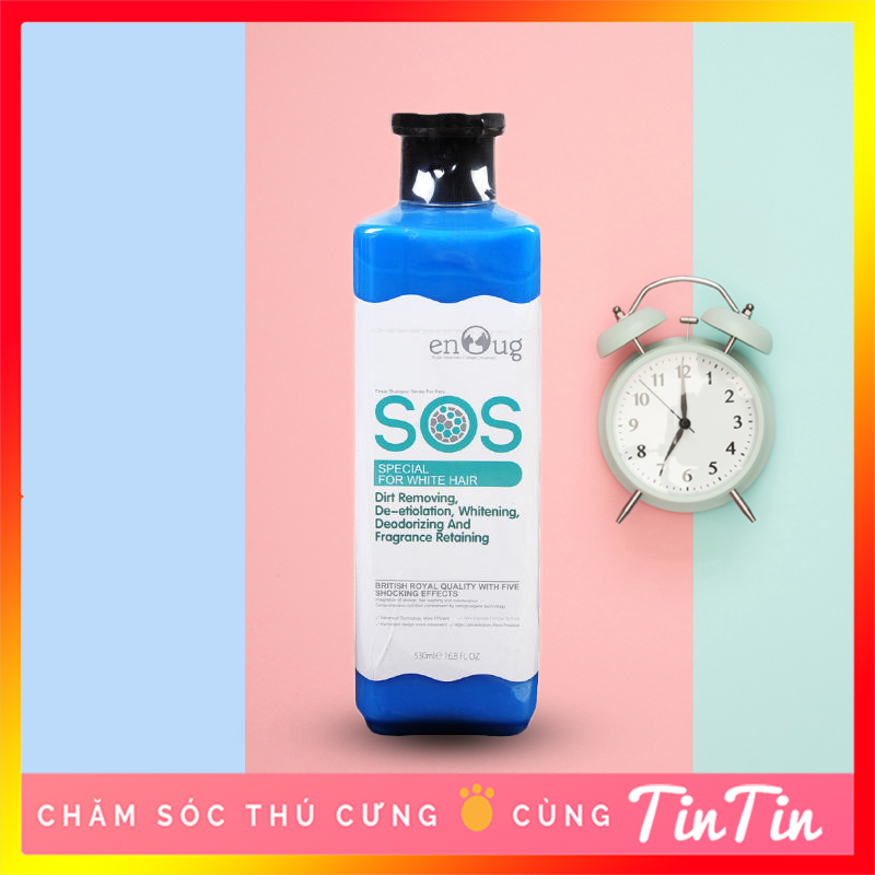 Sữa Tắm SOS Dành Cho Chó Lông Trắng 530 ml - SOS Xanh Dương
